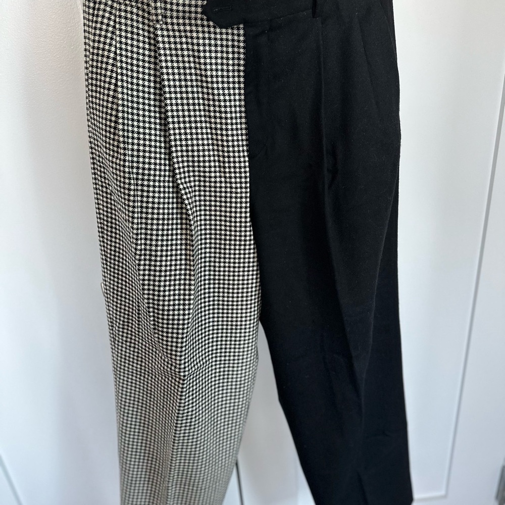 Celine Men’s Dress Pants - Half black and half houndstooth